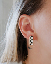 Load image into Gallery viewer, Checkmate Earrings | Black &amp; White
